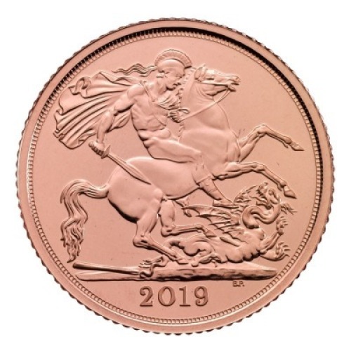 The Half-Sovereign 2019 Gold Bullion Die Trial Piece
