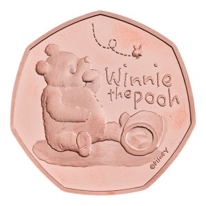Winnie the Pooh 2020 50p Gold Proof Die Trial Piece