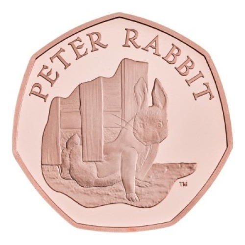 Peter Rabbit&trade; 2020 50p Gold Proof Die Trial Piece