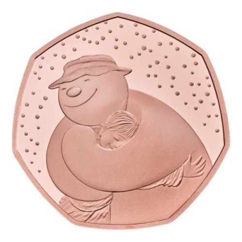 The Snowman&trade; 2020 50p Gold Proof Die Trial Piece