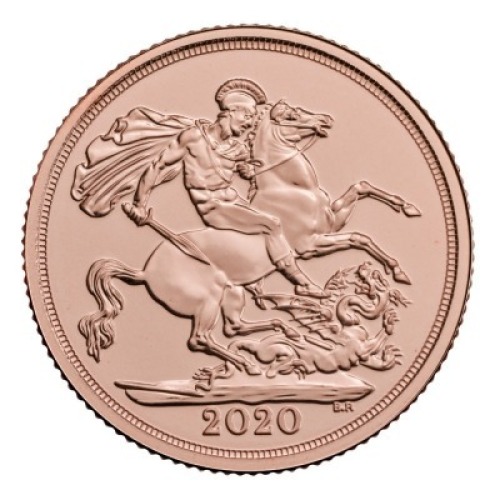 The Sovereign 2020 Gold Bullion Die Trial Piece