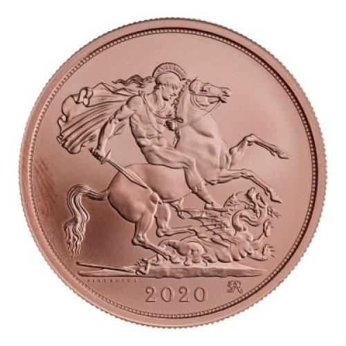 The Five-Sovereign Piece 2020 Gold Brilliant Uncirculated Die Trial Piece
