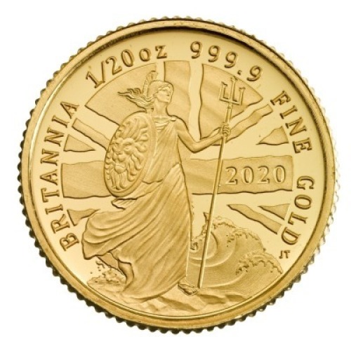 The Britannia 2020 1/20oz Gold Proof Die Trial Piece