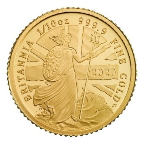The Britannia 2020 1/10oz Gold Proof Die Trial Piece