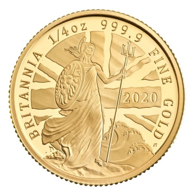 The Britannia 2020 1/4oz Gold Proof Die Trial Piece