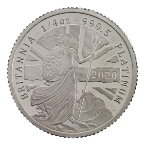 The Britannia 2020 Quarter-Ounce Platinum Proof Die Trial Piece