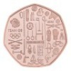 Team GB Tokyo 2020 Olympics Held in 2021 50p Gold Proof Die Trial Piece