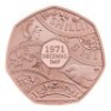 The 50th Anniversary of Decimal Day 2021 50p Gold Proof Die Trial Piece