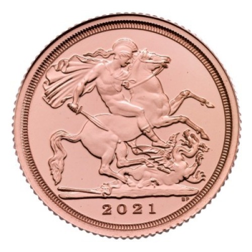 The Quarter-Sovereign 2021 Gold Bullion Die Trial Piece