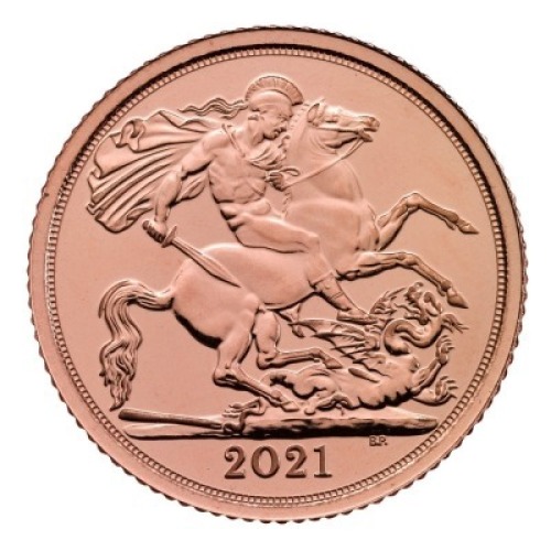 The Half-Sovereign 2021 Gold Bullion Die Trial Piece