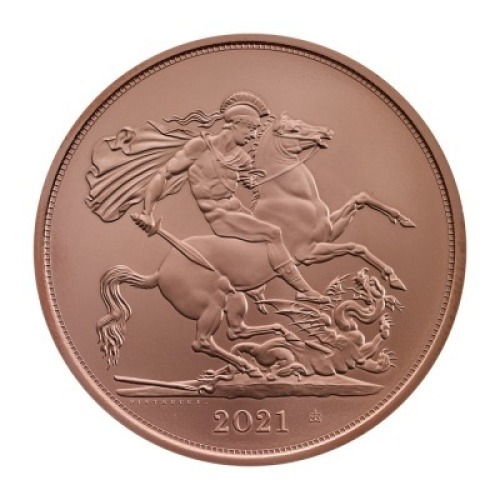 The Five-Sovereign Piece 2021 Gold Brilliant-Uncirculated Die Trial Piece