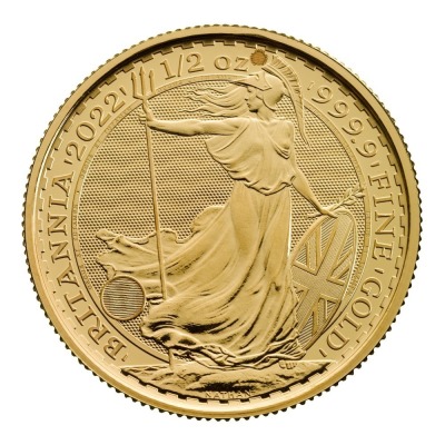 The Britannia 2022 1/2 oz Gold Bullion Die Trial Piece