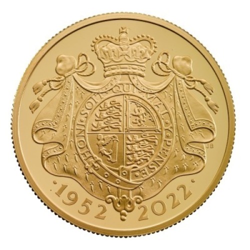 The Platinum Jubilee of Her Majesty The Queen 2022 2oz Gold Proof Die Trial Piece