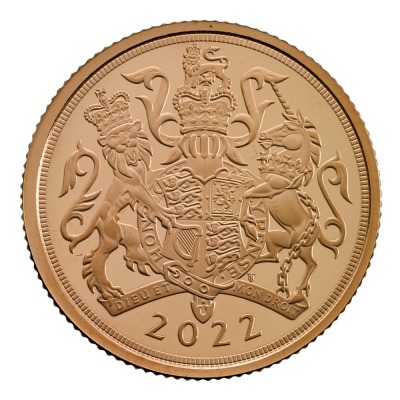 The Half-Sovereign 2022 UK Gold Proof Die Trial Piece