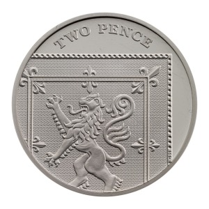 The Platinum Jubilee of Her Majesty the Queen 2022 Definitive 2p Platinum Proof Die Trial Piece