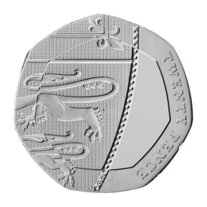 The Platinum Jubilee of Her Majesty the Queen 2022 Definitive 20p Platinum Proof Die Trial Piece