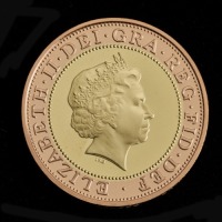 2001 Wireless Bridges the Atlantic &pound;2 Gold Proof Coin