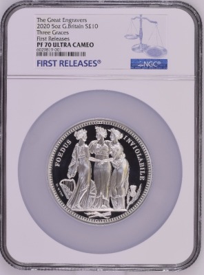 2020 Great Engravers The Three Graces 5oz Silver Proof