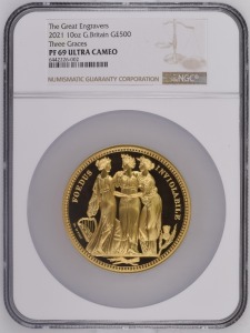 2020 Great Engravers The Three Graces 10oz Gold Proof