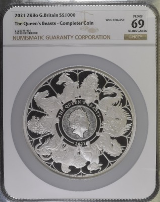 2021 The Queen's Beasts Silver Proof 2kg