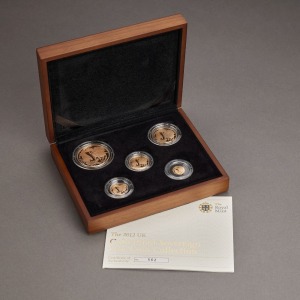 2012 UK Gold Sovereign Five-Coin Collection
