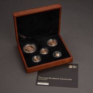 2013 UK Gold Proof Sovereign Five-Coin Set