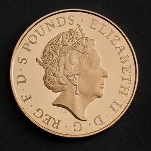 2015 Princess Charlotte Christening Gold Proof £5 Coin