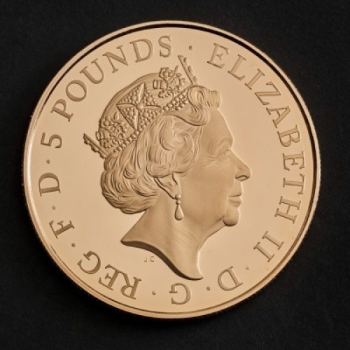 2015 Princess Charlotte Christening Gold Proof &pound;5 Coin