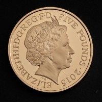 2015 Winston Churchill Gold Proof &pound;5 Coin