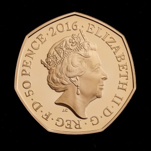 2016 Beatrix Potter Gold Proof 50p Coin