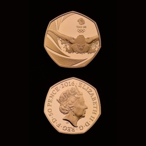 Team GB 2016 UK Gold Proof 50p Coin