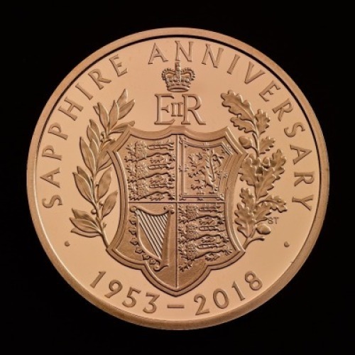 The 65th Anniversary of the Coronation of Queen Elizabeth II 2018 UK &pound;5 Gold Proof Coin