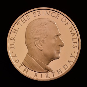 The 70th Birthday of the Prince of Wales 2018 UK £5 Gold Proof Coin