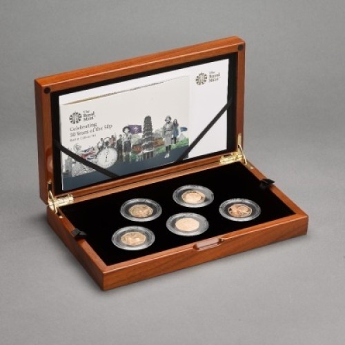 The 50th Anniversary of the 50p 2019 UK 50p Gold Proof Five-Coin Set &ndash; British Culture