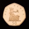 The 50th Anniversary of the 50p 2019 UK 50p Gold Proof Piedfort Five-Coin Set &ndash; British Culture - 7