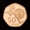 The 50th Anniversary of the 50p 2019 UK 50p Gold Proof Piedfort Five-Coin Set &ndash; British Culture - 11