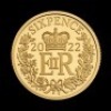 Six Pence 2022 UK Gold Proof Trial Piece