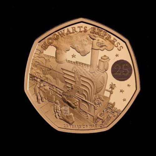 Hogwarts Express 2022 50p Gold Proof Trial Piece