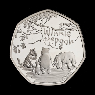 Winnie the Pooh & Friends 2022 50p Silver Proof Trial Piece