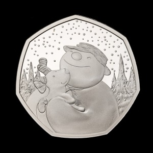 The Snowman and the Snowdog 2022 50p Silver Proof Trial Piece