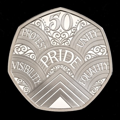 50 Years of Pride 2022 50p Silver Proof Trial Piece