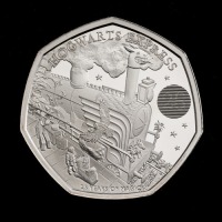 Hogwarts Express 2022 50p Silver Proof Trial Piece