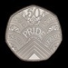50 Years of Pride 2022 50p Silver Piedfort Proof Trial Piece