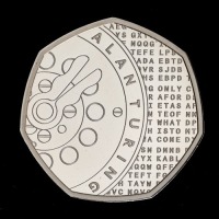 Alan Turing 2022 50p Silver Proof Piedfort Trial Piece