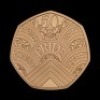 50 Years of Pride 2022 50p Gold Proof Piedfort Trial Piece