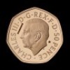 Her Majesty Queen Elizabeth II 2022 50p Gold Piedfort Proof Trial Piece - 2