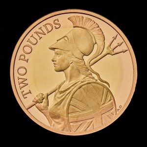 2022 £2 Gold Proof Britannia Design Trial Piece