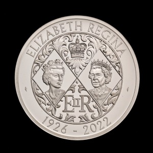 Her Majesty Queen Elizabeth II 2022 £5 Silver Proof Trial Piece