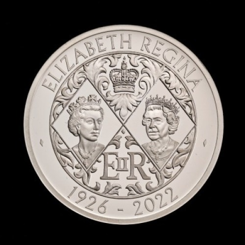 Her Majesty Queen Elizabeth II 2022 &pound;5 Silver Proof Trial Piece