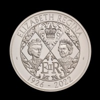 Her Majesty Queen Elizabeth II 2022 &pound;5 Silver Proof Trial Piece